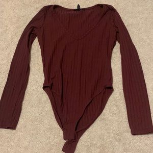 Long sleeve body suit - Maroon